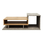 Τραπέζι σαλονιού Nuvele pakoworld σε γκρι antique-sonoma απόχρωση 90x50x35εκ - Image 2