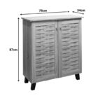 Παπουτσοθήκη-ντουλάπι Mantam pakoworld 12 ζεύγων sonoma 78x34x87εκ - Image 5