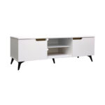 Έπιπλο τηλεόρασης Kemvio pakoworld  sonoma-λευκό 120x38x44εκ - Image 2