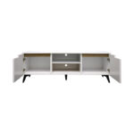 Έπιπλο τηλεόρασης Kemvio pakoworld  sonoma-λευκό 120x38x44εκ - Image 4
