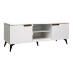 Έπιπλο τηλεόρασης Kemvio pakoworld  sonoma-λευκό 150x38x44εκ - Image 2