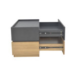 Κομοδίνο Sonlen pakoworld mdf σε sonoma-ανθρακί απόχρωση 60x40x44.5εκ - Image 4