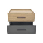 Κομοδίνο Sonlen pakoworld mdf σε sonoma-ανθρακί απόχρωση 60x40x44.5εκ - Image 5