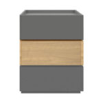 Κομοδίνο Sonlen pakoworld mdf σε sonoma-ανθρακί απόχρωση 60x40x66εκ - Image 2
