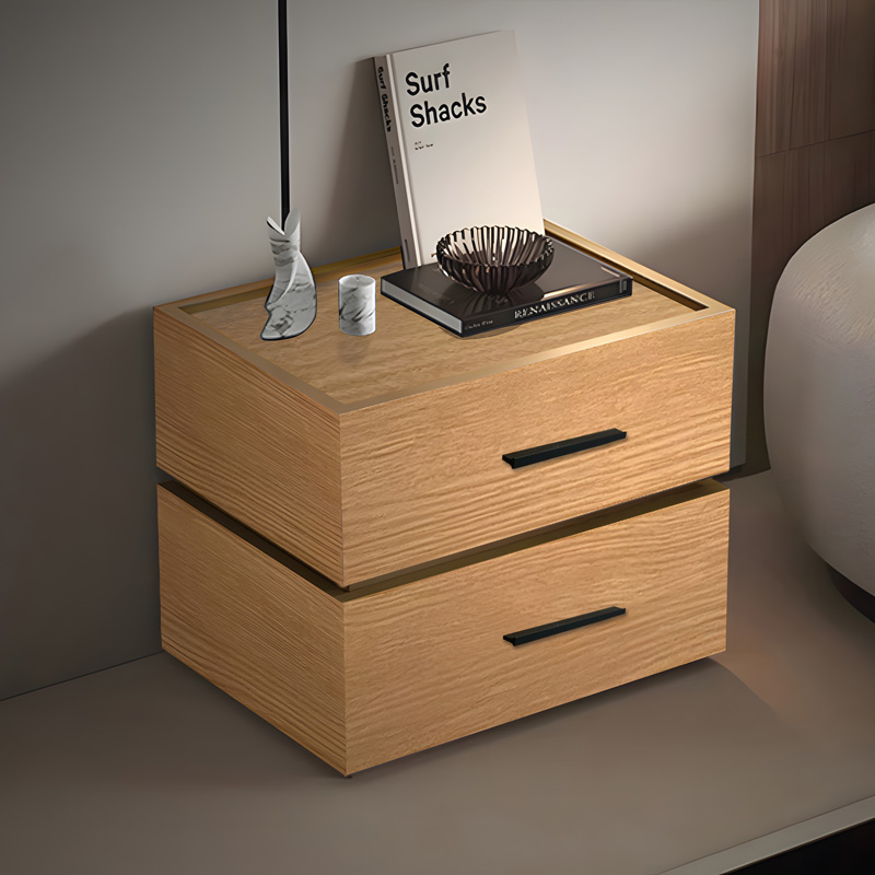 072-000140-1 Κομοδίνο Sonlen pakoworld mdf σε oak απόχρωση 60x40x44.5εκ - Image 1