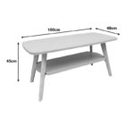 Τραπέζι σαλονιού Komela I mdf σε φυσική απόχρωση 100x48x45cm - Image 3