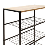 Παπουτσοθήκη Ramon pakoworld 12 ζευγών φυσικό-μαύρο 63x30x83εκ - Image 3