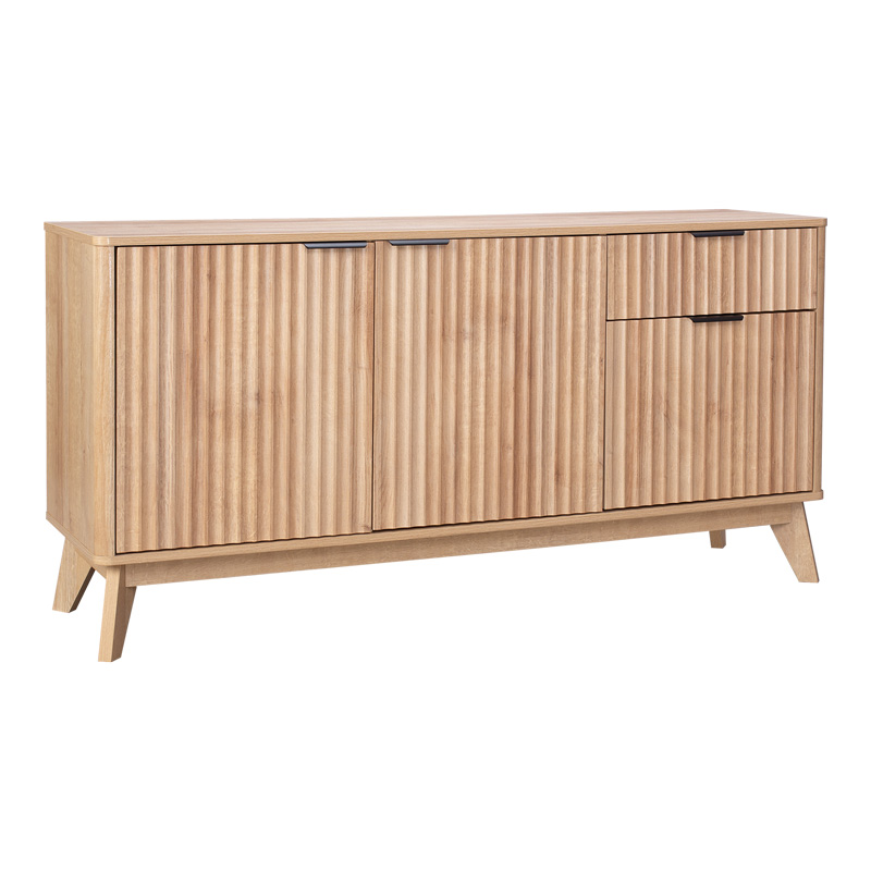 086-000020-1 Μπουφές Hamea pakoworld mdf σε φυσική απόχρωση 150x39,5x73εκ - Image 1