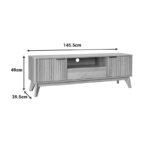 Έπιπλο τηλεόρασης Hamea pakoworld mdf σε φυσική απόχρωση 145x39,5x49εκ - Image 5