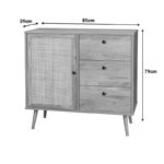 Μπουφές Oslo pakoworld σε sonoma απόχρωση 85x39x79εκ - Image 5