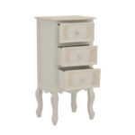 Κομοδίνο Pazlen Inart mdf σε λευκή αντικέ απόχρωση 40x34.5x82εκ - Image 2