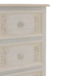 Κομοδίνο Pazlen Inart mdf σε λευκή αντικέ απόχρωση 40x34.5x82εκ - Image 4
