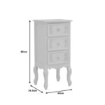 Κομοδίνο Pazlen Inart mdf σε λευκή αντικέ απόχρωση 40x34.5x82εκ - Image 5