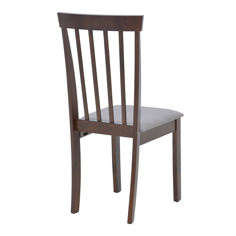 091-000010-1 Καρέκλα Houston pakoworld rubberwood σε καρυδί απόχρωση 40x49x94εκ - Image 1