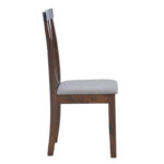 Καρέκλα Houston pakoworld rubberwood σε καρυδί απόχρωση 40x49x94εκ - Image 2
