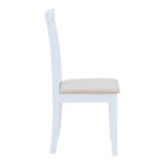 Καρέκλα Houston pakoworld rubberwood σε λευκή απόχρωση 40x49x94εκ - Image 2