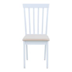 Καρέκλα Houston pakoworld rubberwood σε λευκή απόχρωση 40x49x94εκ - Image 3