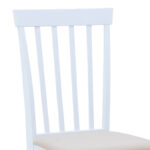 Καρέκλα Houston pakoworld rubberwood σε λευκή απόχρωση 40x49x94εκ - Image 5