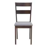 Καρέκλα Dallan pakoworld rubberwood σε καρυδί απόχρωση 40x47.5x89εκ - Image 3