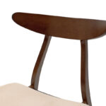Καρέκλα Orlean pakoworld μπεζ ύφασμα-rubberwood καρυδί πόδι - Image 5