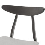 Καρέκλα Orlean pakoworld γκρι ύφασμα-rubberwood ανθρακί πόδι - Image 5