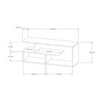 Έπιπλο τηλεόρασης Waldo pakoworld λευκό μελαμίνης 100x29,5x40εκ - Image 3