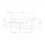 Έπιπλο τηλεόρασης Waldo pakoworld φυσικό μελαμίνης 100x29,5x40εκ - Image 3