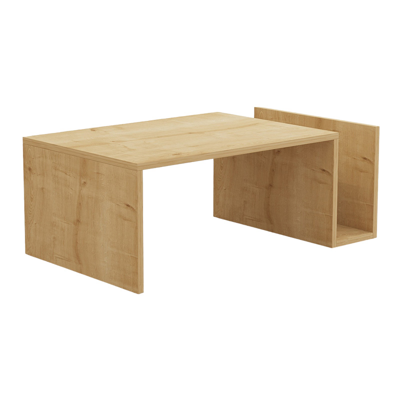 120-000505-1 Τραπέζι σαλονιού Poko pakoworld σε oak απόχρωση 86.8x50x32,4εκ - Image 1