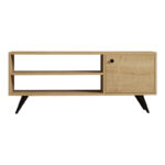 Έπιπλο τηλεόρασης Wison pakoworld σε oak απόχρωση 120x29x50εκ - Image 3