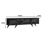 Έπιπλο τηλεόρασης Trida pakoworld καρυδί με ανθρακί 160x35x45εκ - Image 5