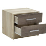 Κομοδίνο OLYMPUS pakoworld με 2 συρτάρια χρώμα castillo-toro 47,5x40,5x40,5εκ - Image 2