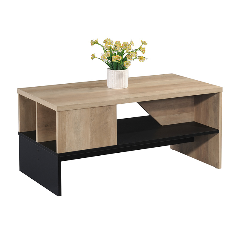 123-000159-1 Τραπέζι σαλονιού Naya pakoworld sonoma-ανθρακί 93x46x43εκ - Image 1