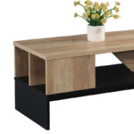 Τραπέζι σαλονιού Naya pakoworld sonoma-ανθρακί 93x46x43εκ - Image 2