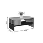 Τραπέζι σαλονιού Naya pakoworld sonoma-ανθρακί 93x46x43εκ - Image 3