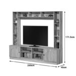 Σύνθετο σαλονιού Ambera pakoworld σε sonoma απόχρωση 200x40x171.5εκ - Image 4