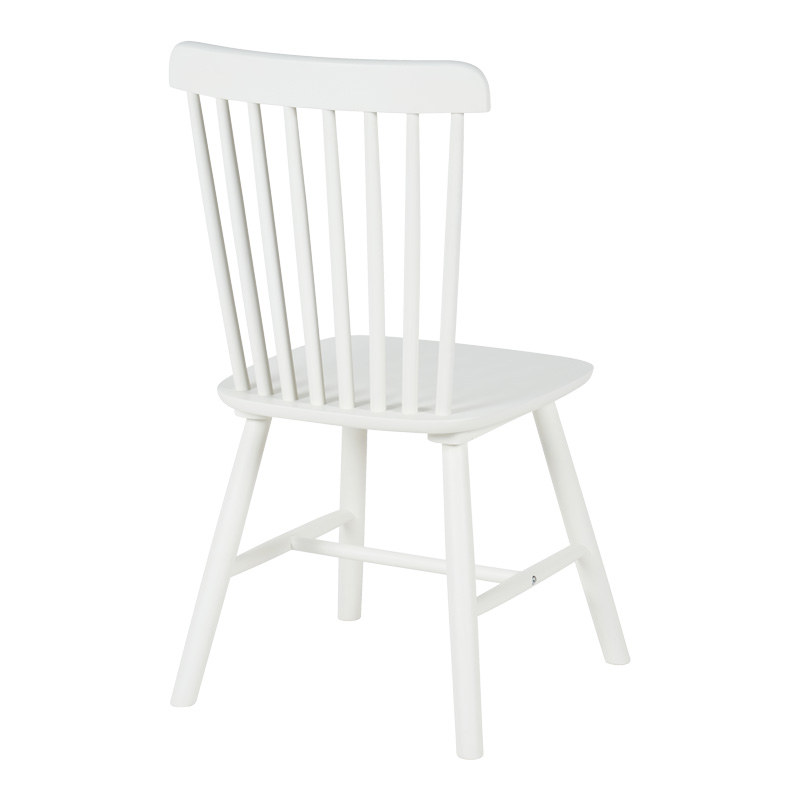 128-000040-1 Καρέκλα Melia pakoworld rubberwood σε λευκή απόχρωση 45x51x87εκ - Image 1