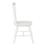 Καρέκλα Melia pakoworld rubberwood σε λευκή απόχρωση 45x51x87εκ - Image 2