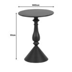 Βοηθητικό τραπέζι Lalou pakoworld μέταλλο σε λαδι απόχρωση Φ40x55εκ - Image 4