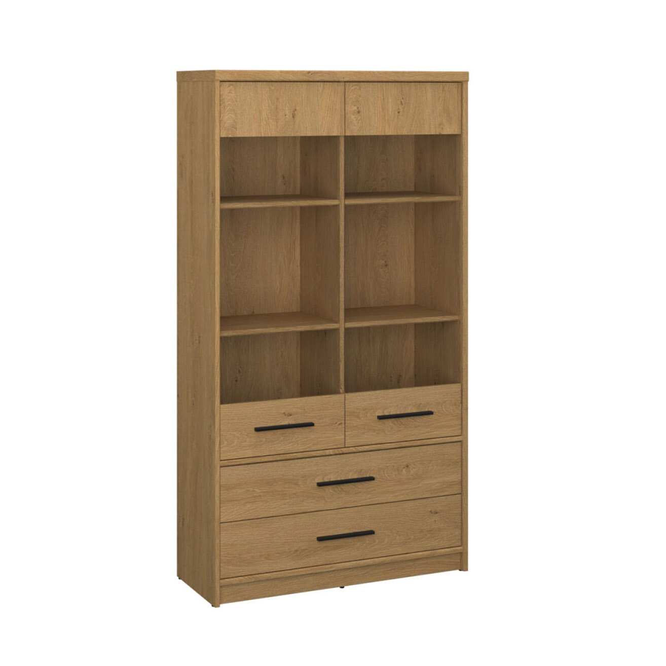 14610 Βιτρίνα Pavi Βελανιδιά με 2 συρτάρια 84.3x33.8x156.4cm - Image 1