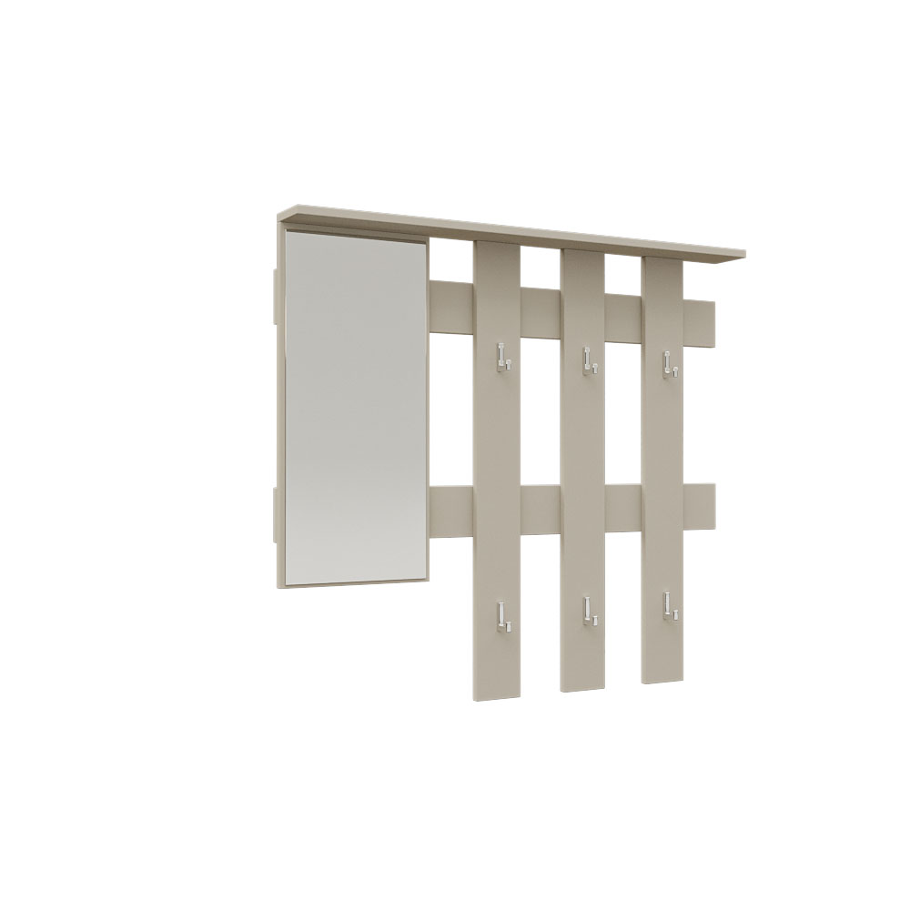 14701 Κρεμάστρα Reno με Καθρέπτη Cashmere 100x10x90cm - Image 1