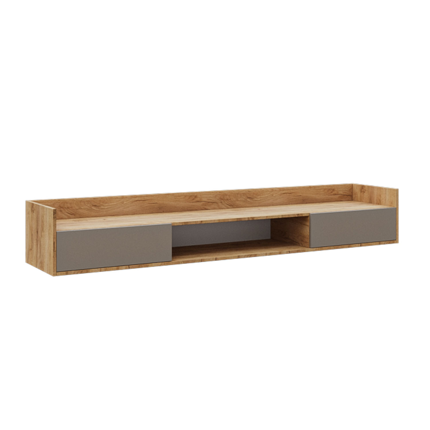14722 Έπιπλο TV Callisto Χρυσό Δρυς-Γκρεζ 200x40x30cm - Image 1
