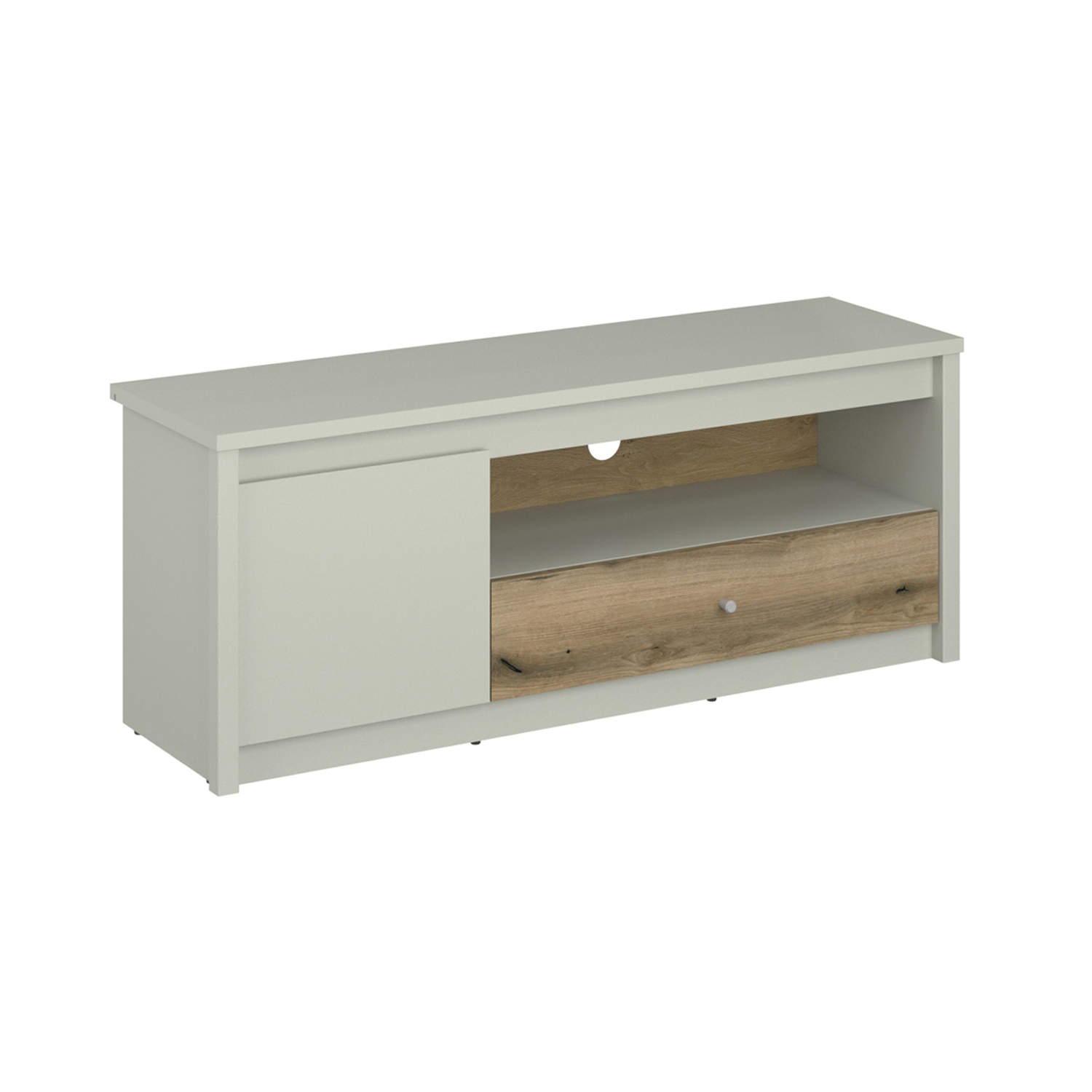 14815 Έπιπλο TV Karin Cashmere-Evoke Oak 126x36.5x50cm - Image 1