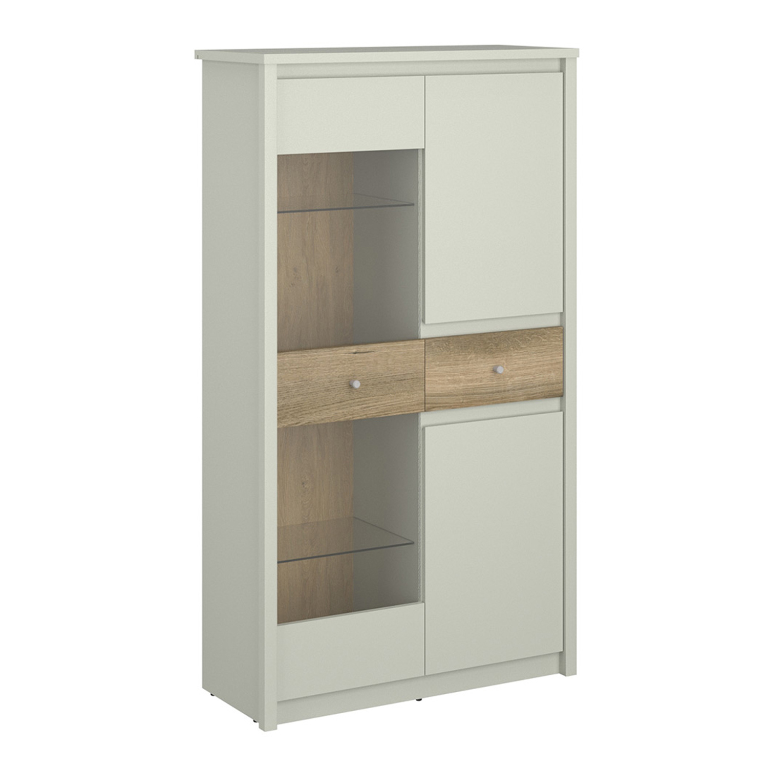 14833 Βιτρίνα Karin Cashmere-Evoke Oak 86x36.5x153cm - Image 1