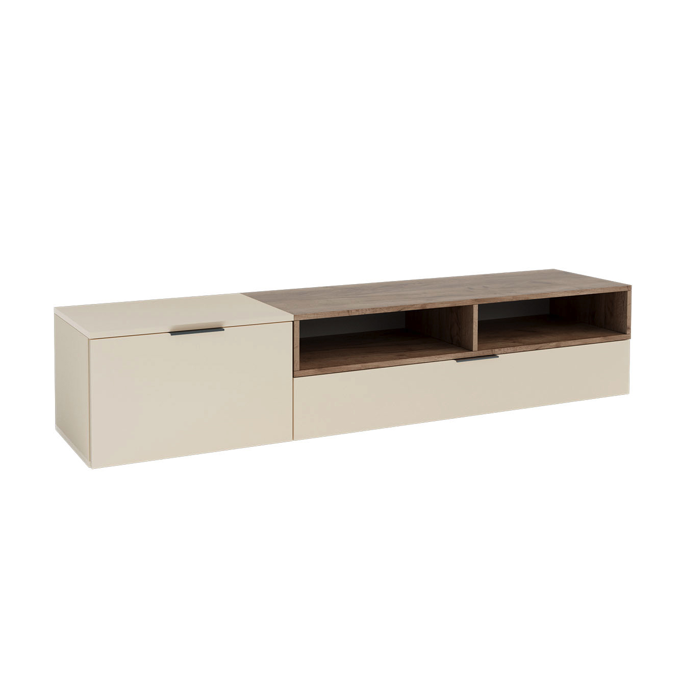 15018 Έπιπλο TV Morocco Μπεζ-Σκούρο Δρυς 175x39x35cm - Image 1