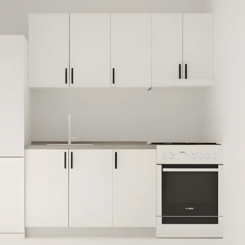 15065 Κουζίνα Modest Σετ 5 Κουτιών Λευκή Άνω Κουτιά 170cm Κάτω 110cm - Image 1