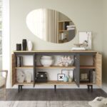 Μπουφές Augusta pakoworld oak-ανθρακί 160x40x78.5εκ - Image 2
