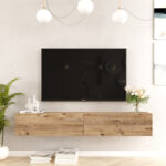 Έπιπλο τηλεόρασης επιτοίχιο Dello pakoworld sonoma 180x31.6x29.6εκ - Image 3