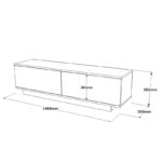 Έπιπλο τηλεόρασης Zoeva pakoworld wenge 140x.35x38.2εκ - Image 5