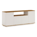 Μπουφές Placefol pakoworld μελαμίνης λευκό-φυσικό 180x44.5x75εκ