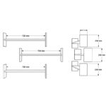 Ραφιέρα τοίχου Mento pakoworld λευκό με oak 75,6x14,5x23,6εκ - Image 3